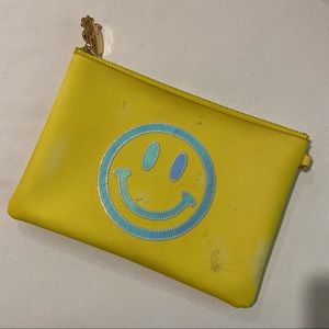 Yellow Iridescent Happy Face Clutch